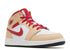 AIR JORDAN 1 MID GS LIGHT CURRY CARDINAL RED
