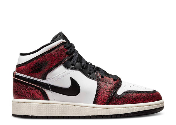 AIR JORDAN 1 MID SE GS WEAR-AWAY