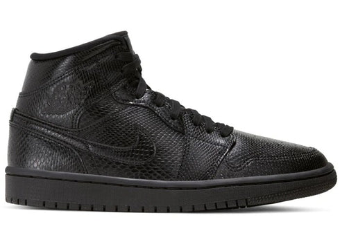 JORDAN 1 MID BLACK SNAKESKIN