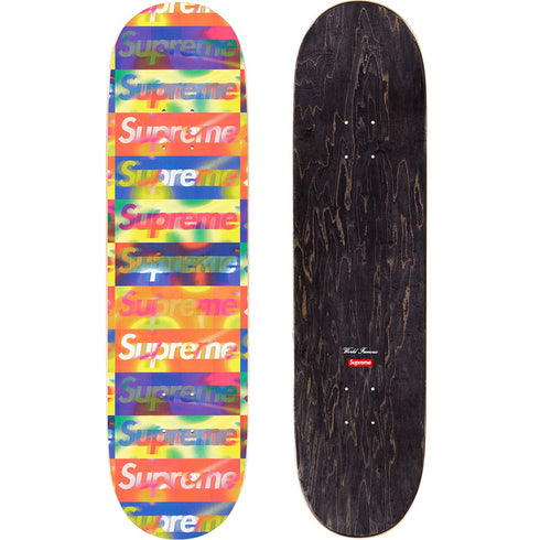 SUPREME DISTORTED LOGO SKATEBOARD RED