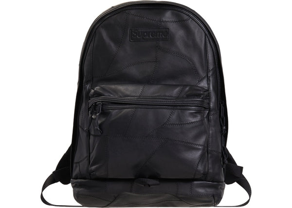 SUPREME PATCHWORK LEATHER BACKPACK BLACK