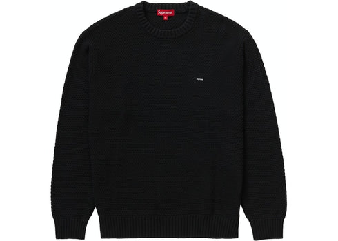 SUPREME TEXTURED SMALL BOX SWEATER BLACK