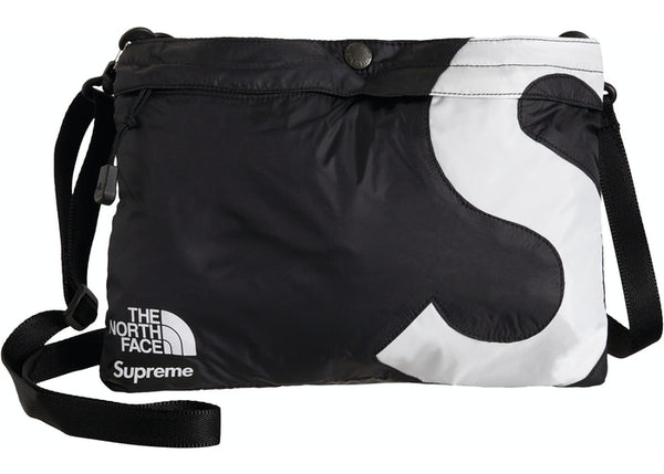 SUPREME TNF S LOGO SHOULDER BAG BLACK