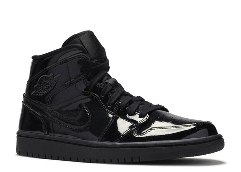 WMNS AIR JORDAN 1 MID PATENT SE TRIPLE BLACK