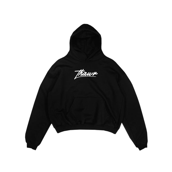 THAWR BLACK HOODIE FLOWER FEST