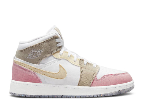 AIR JORDAN 1 MID SE GS PASTEL GRIND
