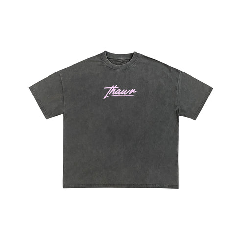 THAWR OG TEE GREY & PINK