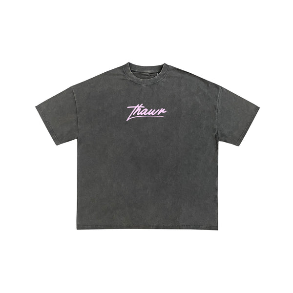 THAWR OG TEE GREY & PINK