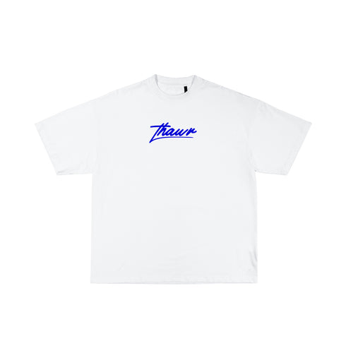 THAWR OG TEE WHITE & DARK BLUE