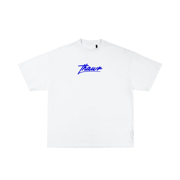 THAWR OG TEE WHITE & DARK BLUE