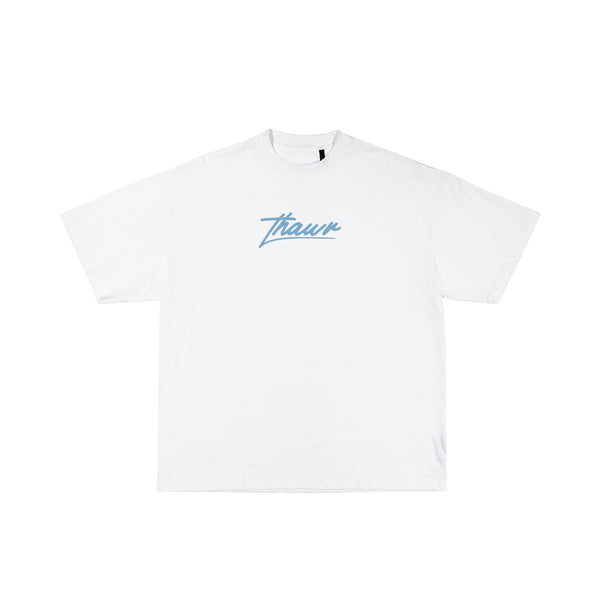 THAWR OG TEE WHITE & LIGHT BLUE